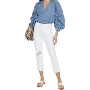 Frame Le Beau Crop‎ in White size 29